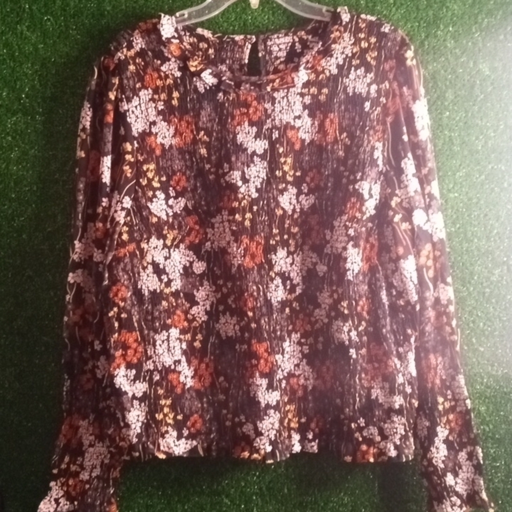 Body/cuerpo floral sheer blouse